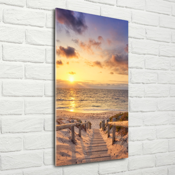 Cuadro de metacrilato vertical Camino a la playa