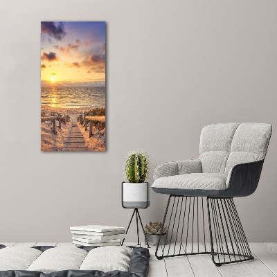 Cuadro de metacrilato vertical Camino a la playa