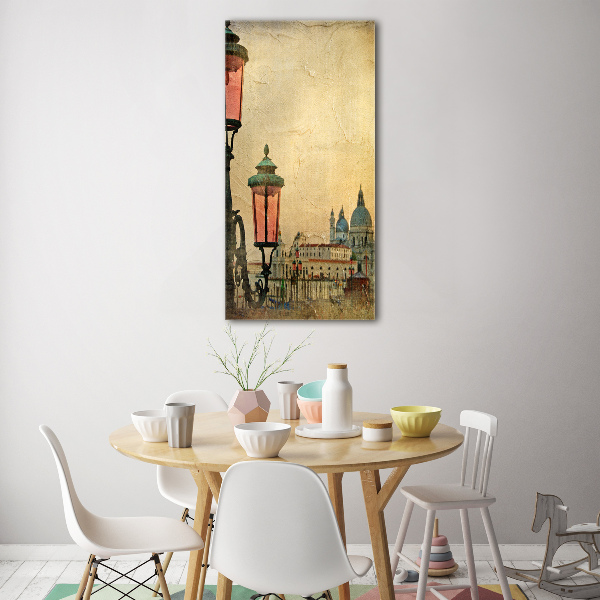 Cuadro de metacrilato moderno efecto cristal vertical Venecia, Italia