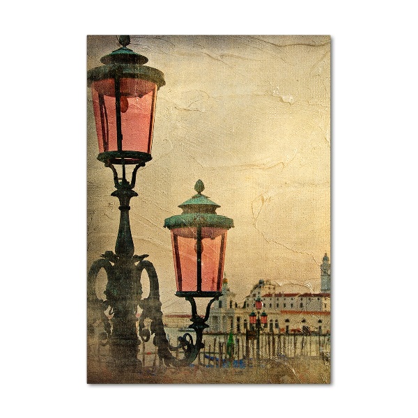 Cuadro de metacrilato moderno efecto cristal vertical Venecia, Italia