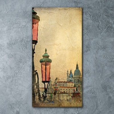 Cuadro de metacrilato moderno efecto cristal vertical Venecia, Italia