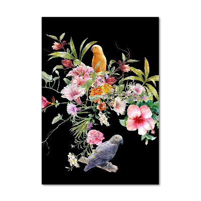 Cuadro de metacrilato moderno efecto cristal vertical Patrón hawaiano