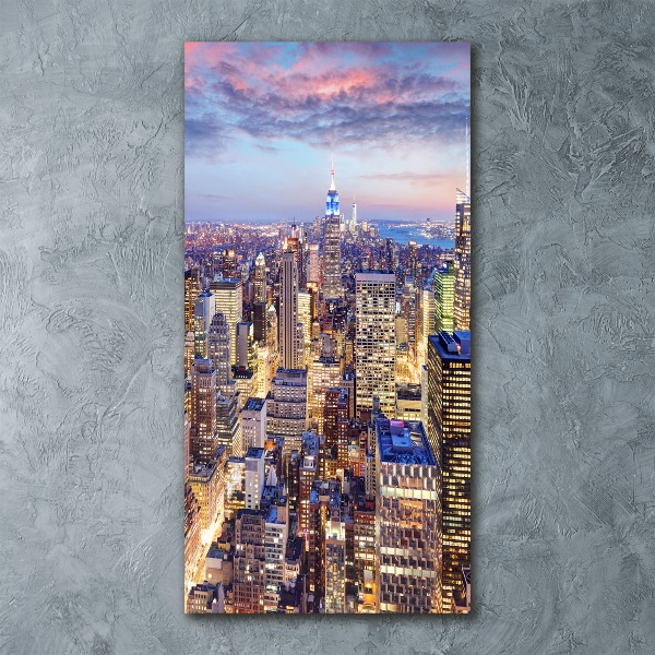 Cuadro decorativo en acrílico brillante vertical Nueva York