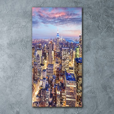 Cuadro decorativo en acrílico brillante vertical Nueva York