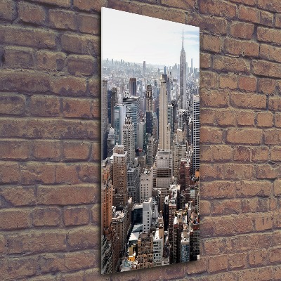 Cuadro de metacrilato moderno efecto cristal vertical Nueva York