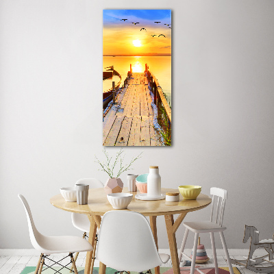 Cuadro decorativo en acrílico brillante vertical Lago