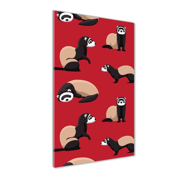 Cuadro decorativo en acrílico brillante vertical hurones