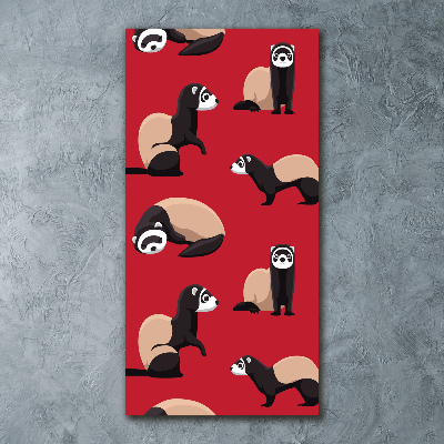 Cuadro decorativo en acrílico brillante vertical hurones