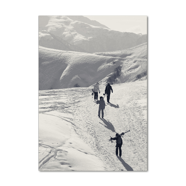 Cuadro de metacrilato vertical esquiadores