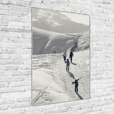 Cuadro de metacrilato vertical esquiadores
