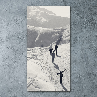 Foto obraz akryl pionowy Narciarze