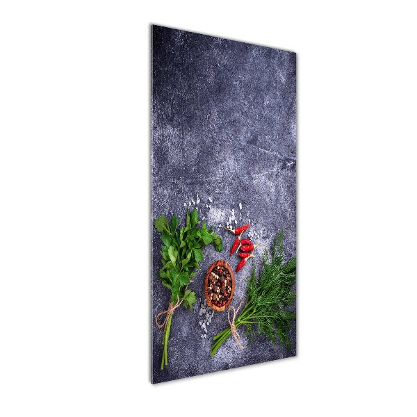 Obraz zdjęcie szkło akryl pionowy Zioła i przyprawy