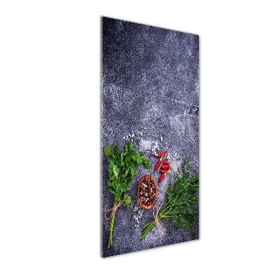 Obraz zdjęcie szkło akryl pionowy Zioła i przyprawy