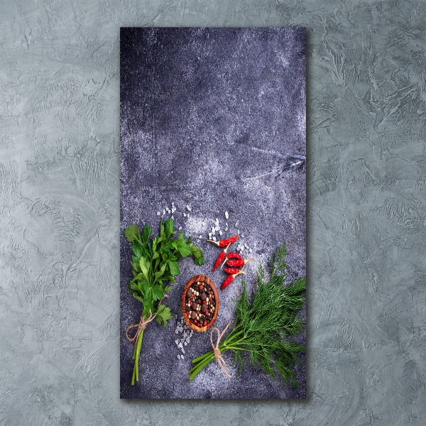 Obraz zdjęcie szkło akryl pionowy Zioła i przyprawy