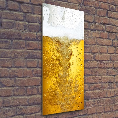 Cuadro de metacrilato moderno efecto cristal vertical Cerveza