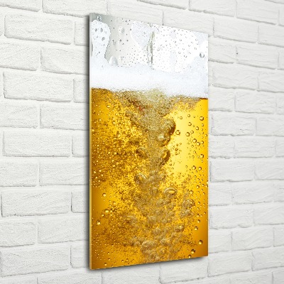 Cuadro de metacrilato moderno efecto cristal vertical Cerveza