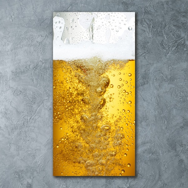 Cuadro de metacrilato moderno efecto cristal vertical Cerveza