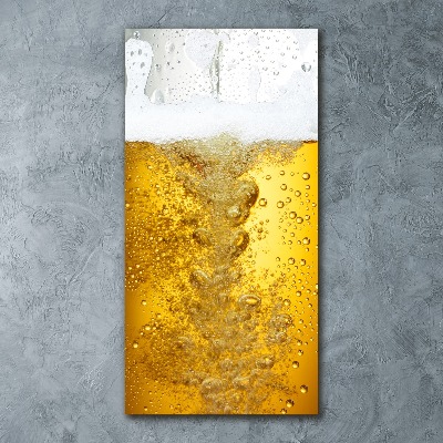 Cuadro de metacrilato moderno efecto cristal vertical Cerveza