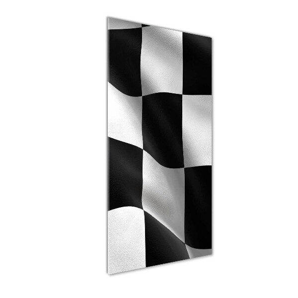 Cuadro decorativo en acrílico brillante vertical Bandera de meta