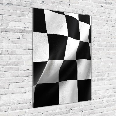 Cuadro decorativo en acrílico brillante vertical Bandera de meta