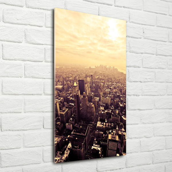 Cuadro de metacrilato vertical Manhattan Nueva York