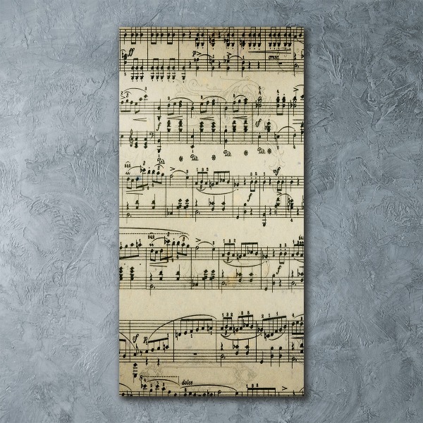 Cuadro de metacrilato vertical Notas sobre un pentagrama