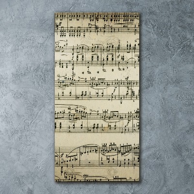 Cuadro de metacrilato vertical Notas sobre un pentagrama