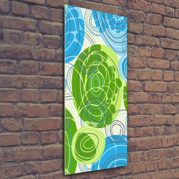 Cuadro decorativo en acrílico brillante vertical Abstracción