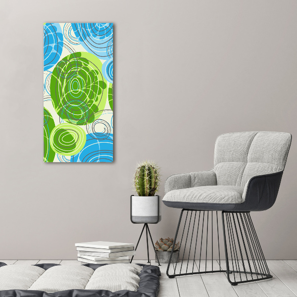 Cuadro decorativo en acrílico brillante vertical Abstracción