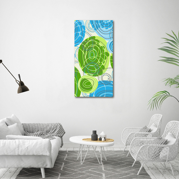 Cuadro decorativo en acrílico brillante vertical Abstracción