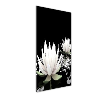 Cuadro decorativo en acrílico brillante vertical flor de loto