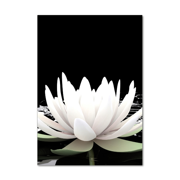 Cuadro decorativo en acrílico brillante vertical flor de loto