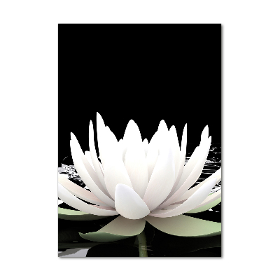 Cuadro decorativo en acrílico brillante vertical flor de loto