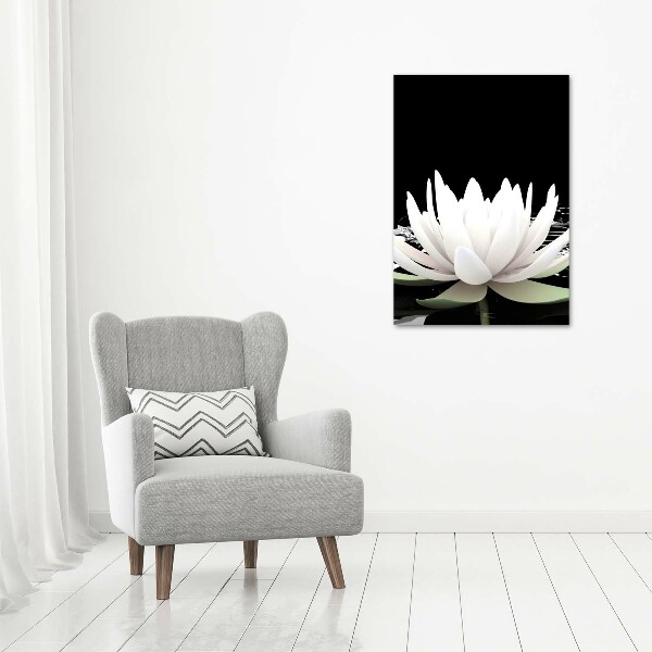 Cuadro decorativo en acrílico brillante vertical flor de loto
