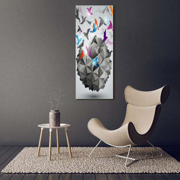 Cuadro de metacrilato moderno efecto cristal vertical Libertad de papel