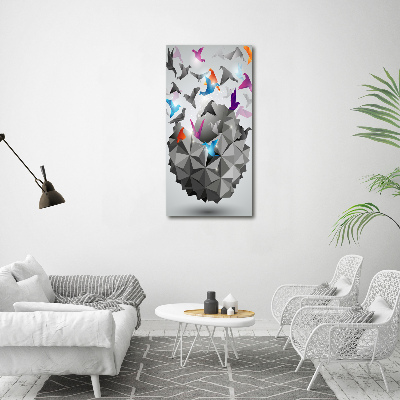 Cuadro de metacrilato moderno efecto cristal vertical Libertad de papel
