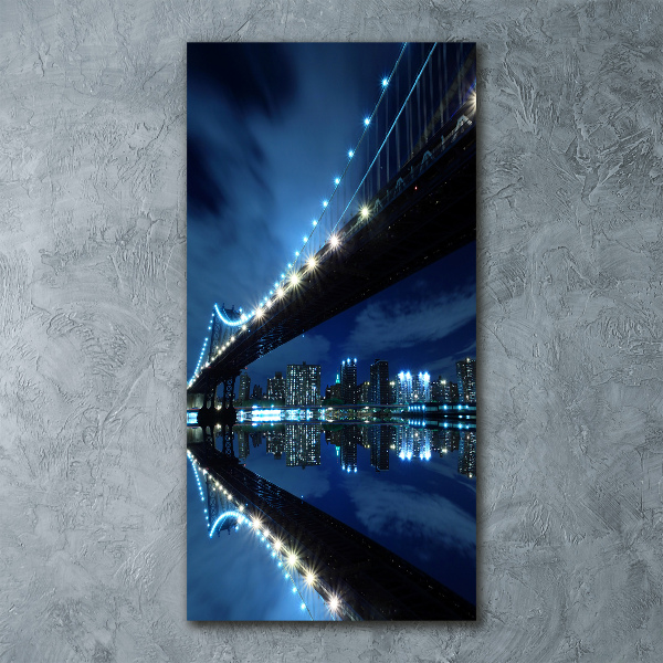 Cuadro decorativo en acrílico brillante vertical Manhattan Nueva York