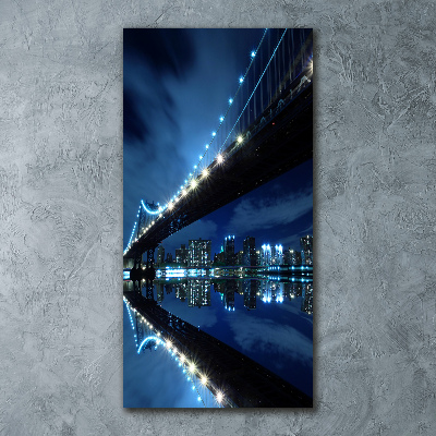 Cuadro decorativo en acrílico brillante vertical Manhattan Nueva York