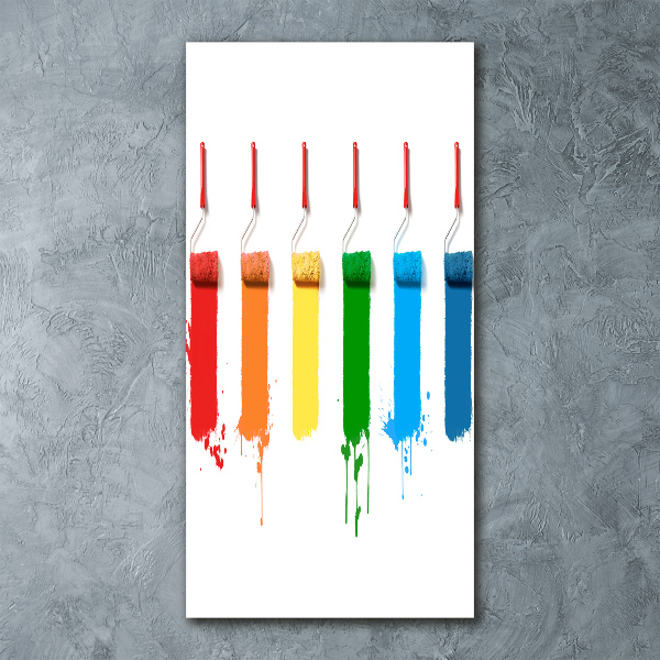 Cuadro de metacrilato moderno efecto cristal vertical Rodillos de pintura