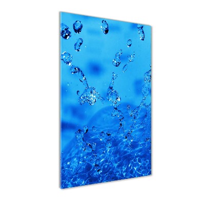 Cuadro decorativo en acrílico brillante vertical Gotas de agua