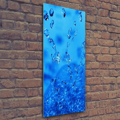 Cuadro decorativo en acrílico brillante vertical Gotas de agua