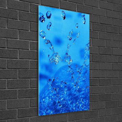 Cuadro decorativo en acrílico brillante vertical Gotas de agua