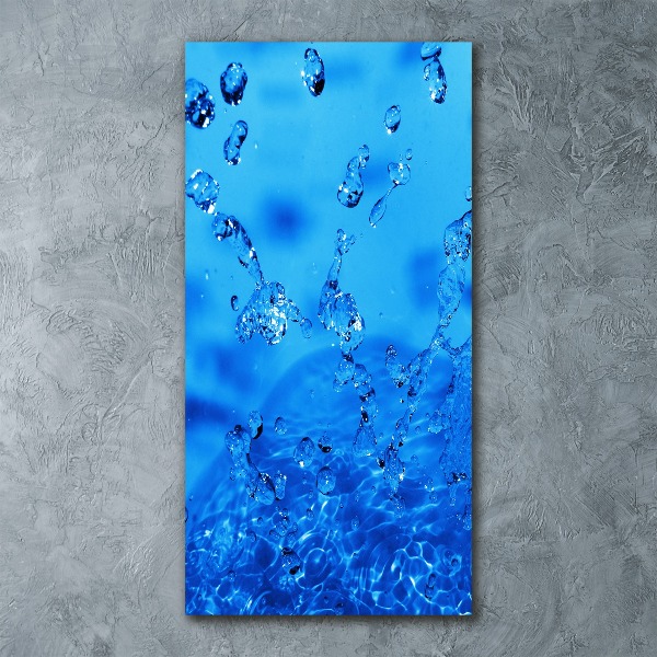Cuadro decorativo en acrílico brillante vertical Gotas de agua