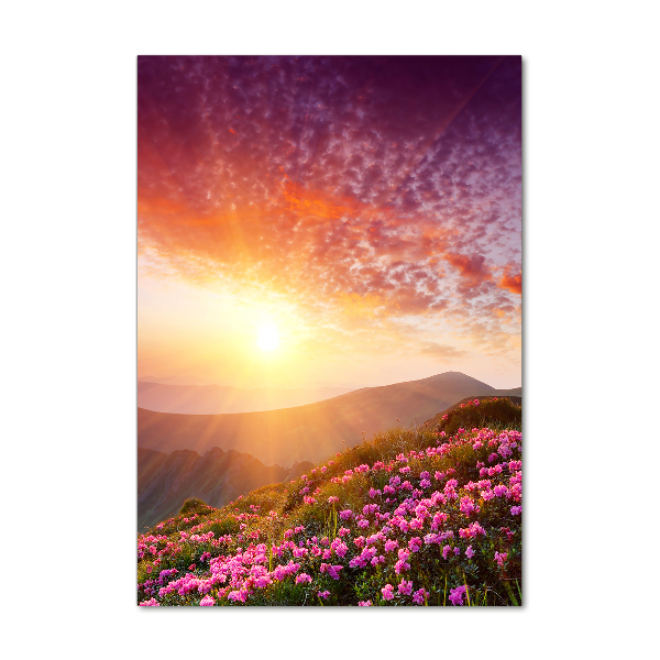 Foto obraz szkło akryl pionowy Wiosna w górach