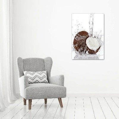 Cuadro de metacrilato moderno efecto cristal vertical Coco