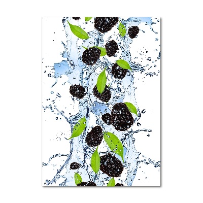 Cuadro decorativo en acrílico brillante vertical Moras y agua