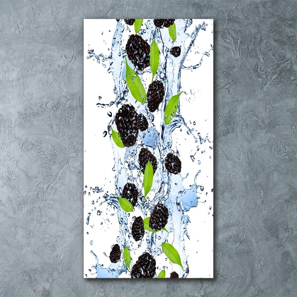 Cuadro decorativo en acrílico brillante vertical Moras y agua