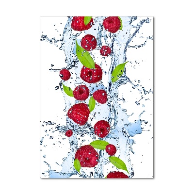 Cuadro de metacrilato vertical Frambuesas