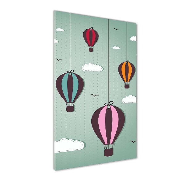 Cuadro de metacrilato vertical Globos voladores