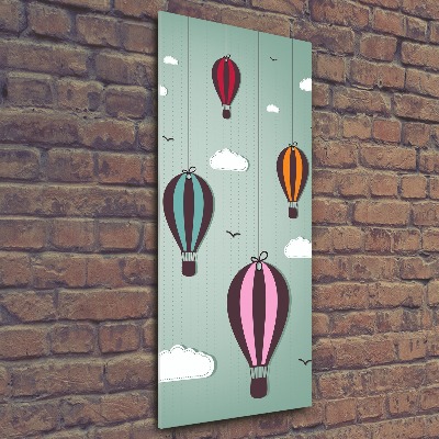 Cuadro de metacrilato vertical Globos voladores